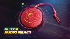 Glitch Audio React Video Displays template preview