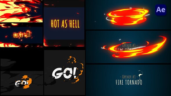 Videohive Fire Logo Text Opener [After Effects] Openers template preview