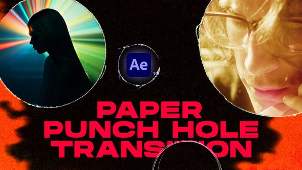 Videohive Paper Punch Hole Transitions | After Effects Elements template preview