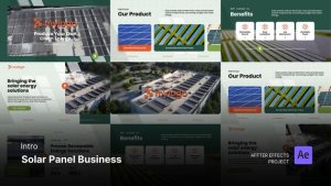 Videohive Intro/Opening Video - Solar Panel Business After Effects Template Product Promo template preview