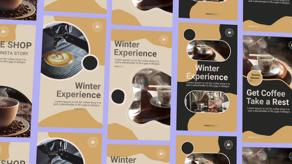 Videohive Coffee Shop Instagram Stories and Reel Product Promo template preview