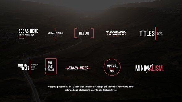 Videohive Minimal Titles 2.0 | AE 45983302 Titles template preview