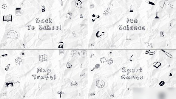 Videohive Doodles Openers Openers template preview