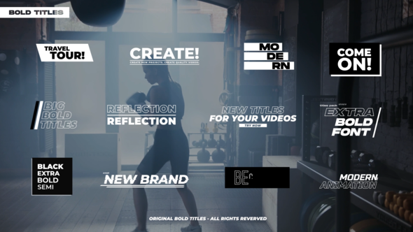 Videohive Bold Titles | After Effects 43260830 Titles template preview