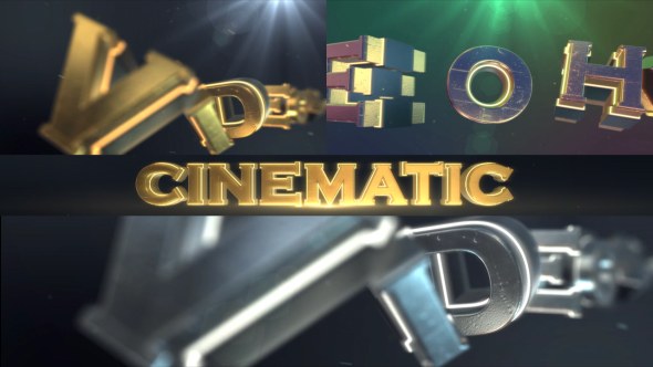 Cinematic Logo Text Reveal Video Displays template preview