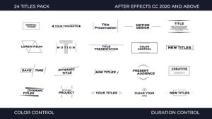 Videohive 24 Titles Pack Titles template preview