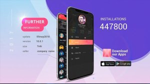 App Promotion Video Displays template preview