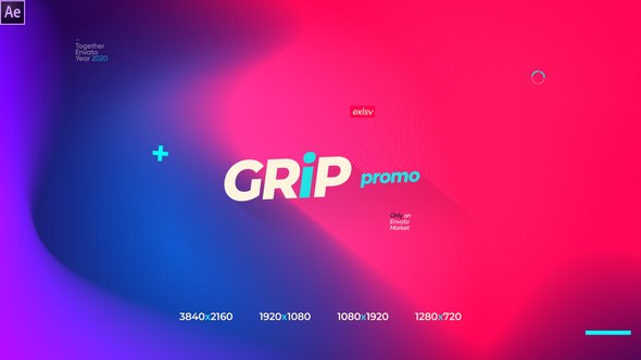 Videohive Grip Modern Gradinet Typography Opener Promotion Openers template preview