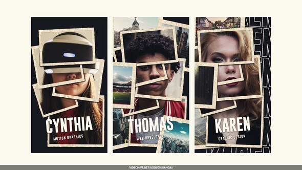 Videohive Mosaic Photo Stories Video Displays template preview