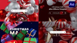 Videohive Christmas Shopping Search Bars вЂ“ 3D Holiday Promo Pack Openers template preview