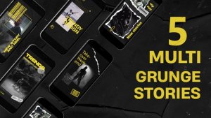 Videohive Multi Grunge Instagram Stories 59243312 Openers template preview