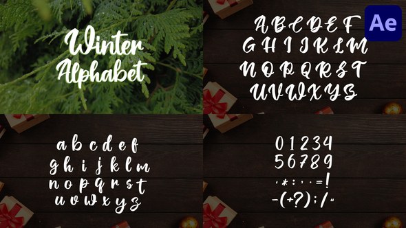 Videohive Christmas Alphabet | After Effects 41998405 Elements template preview