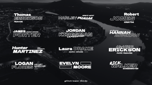 Videohive Glitch Lower Thirds / AE Elements template preview