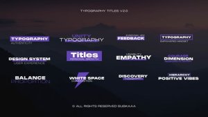 Videohive Typography Titles Pack for After Effcets Titles template preview