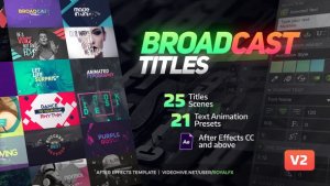 TypeX - Broadcast Pack: Title Animation Presets Library Video Displays template preview