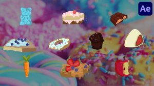 Videohive Cartoon Sweets And Fruits Sticker Animations for After Effects Elements template preview