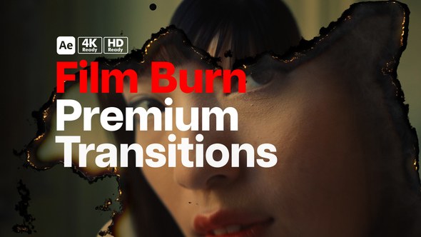 Videohive Premium Transitions Film Burn Elements template preview