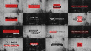 Videohive Grunge Titles 23257635 Titles template preview