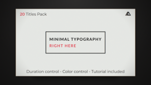 Elegant Minimal Titles Pack Video Displays template preview