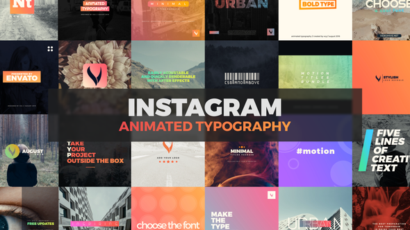 Videohive Instagram Typography Titles template preview