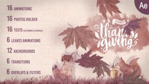 Videohive Thanksgiving Kit Video Displays template preview