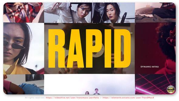 Videohive Rapid Dynamic Intro Openers template preview