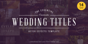 Wedding Titles Video Displays template preview