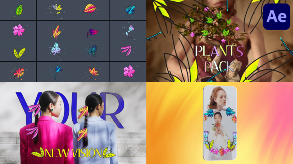 Videohive Plants Pack for After Effects Elements template preview