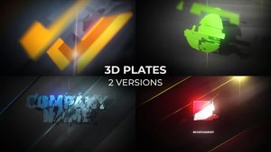 Videohive 3D Plates Logo Logo Stings template preview