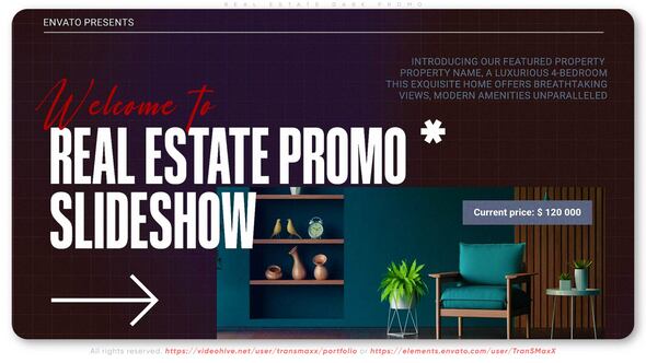 Videohive Real Estate Dark Promo Product Promo template preview