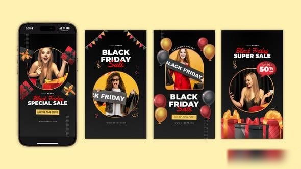 Videohive Black Friday Instagram Stories 54873312 Product Promo template preview