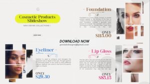 Videohive Cosmetic Products Slideshow Video Displays template preview