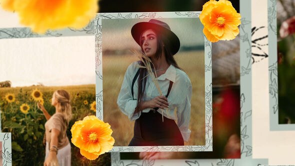Videohive Bloom Memories Photo Slideshow Openers template preview