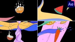 Videohive Fruit Colorful Transitions | After Effects Elements template preview