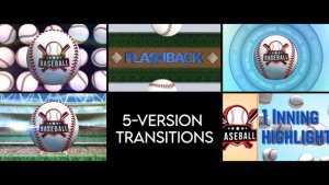 Videohive Baseball Transitions - 5 Versions Elements template preview