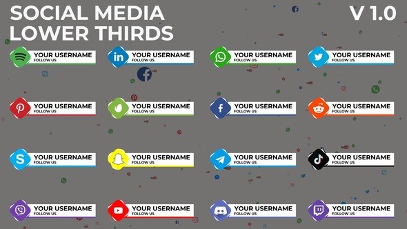 Videohive Social Media Lower Thirds 1.0 | After Effects Titles template preview