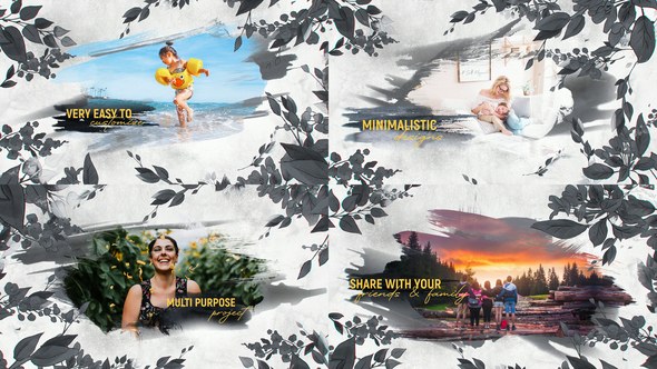 Videohive Watercolor Slideshow - Floral Video Displays template preview