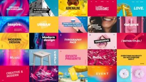 Typography Pack Video Displays template preview