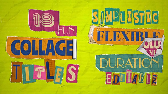 Videohive Collage and Paper Titles Titles template preview