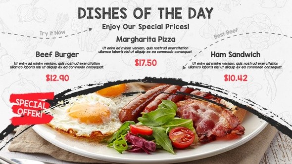 Videohive Restaurant Food Menu Promo Product Promo template preview
