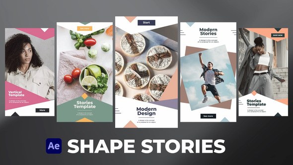 Videohive Shape Stories for After Effects Product Promo template preview