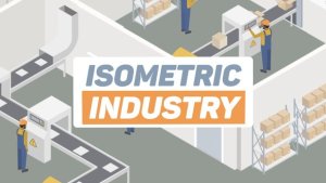 Videohive Isometric Industry Video Displays template preview