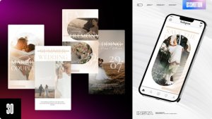 Videohive Wedding Instagram Stories 43930373 Video Displays template preview