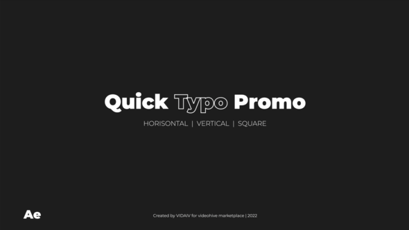 Videohive Quick Typography Promo Video Displays template preview