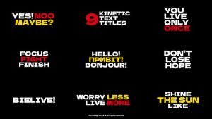 Videohive Kinetic Text Animation | AE Titles template preview