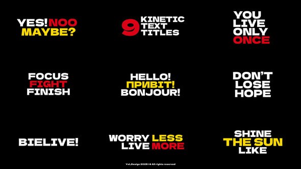 Videohive Kinetic Text Animation | AE Titles template preview