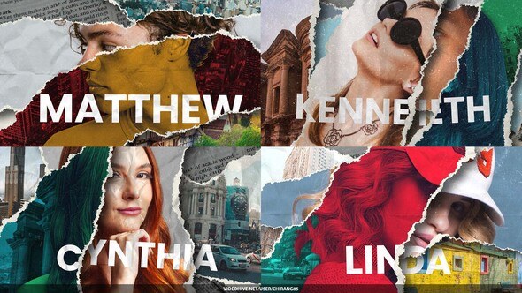 Videohive Collage Elements Opener Openers template preview