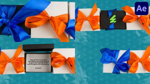 Videohive Christmas Giftbox Greetings Stop Motion | After Effects Logo Stings template preview