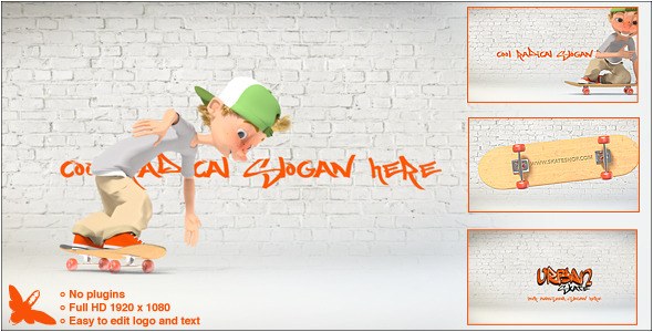 Videohive Urban Skate Logo Logo Stings template preview