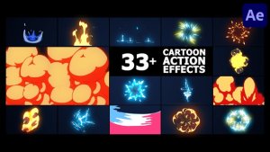 Videohive Cartoon Action Effects | After Effects Elements template preview